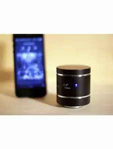 Akku-Lautsprecher, geeignet für: Saunen und Infrarotkabinen, schwarz, mit Bluetooth Verbindung