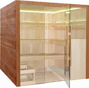 Interline Sauna »Royal Deluxe Combi«, BxTxH: 208,4 x 200,8 x 205,5 cm