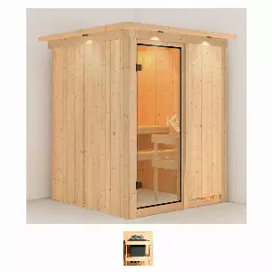 Karibu Sauna »Milaja«, (Set), ohne Ofen