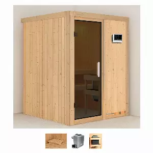 Karibu Sauna »Norma«, (Set), 4,5-kW-Ofen mit externer Steuerung