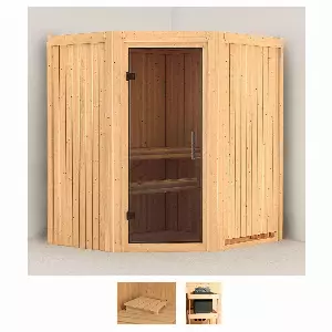 Karibu Sauna »Tomma«, (Set), ohne Ofen