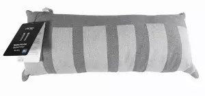 Kopfkissen, »Stripe«, rento, Füllung: 100% Polyesterwatte, Bezug: 75% Baumwolle, 25% Polyester, (perfektes Accessoire für den Saunagang), Grau