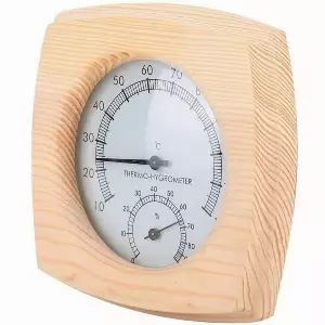 Mmgoqqt Klimamesser »Sauna Thermometer HygrometerFür die richtige Temperatur und Luftfeuchtigkeit Hölzerne Sauna Hygrothermograph Thermometer...