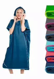 NirvanaShape Handtücher, NirvanaShape ® Handtuch-Poncho für Erwachsene Umziehhilfe & Handtuch zugleich Surf-Poncho mit Quick-dry Funktion Ideal auf...