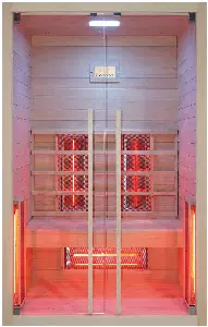 RORO Sauna & Spa Infrarotkabine »ABN H102«, Fronteinstieg, inkl Fußboden und Steuergerät