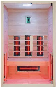 RORO Sauna & Spa Infrarotkabine »ABN H732«, Fronteinstieg, inkl Fußboden und Steuergerät