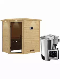 Sauna »Baldohn«, inkl. 3.6 kW Saunaofen mit externer Steuerung, für 3 Personen