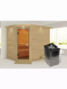 Sauna »Kärdla«, inkl. 9 kW Saunaofen mit integrierter Steuerung, für 4 Personen