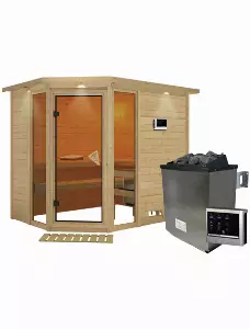 Sauna »Kohila 3«, inkl. 9 kW Saunaofen mit externer Steuerung, für 4 Personen
