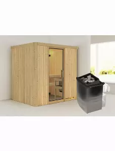 Sauna »Kothla«, inkl. 9 kW Saunaofen mit integrierter Steuerung, für 3 Personen