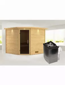 Sauna »Leona«, inkl. 9 kW Saunaofen mit integrierter Steuerung, für 4 Personen