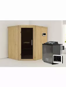 Sauna »Maardu«, inkl. 9 kW Bio-Kombi-Saunaofen mit externer Steuerung, für 3 Personen
