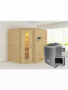 Sauna »Mia«, inkl. 9 kW Saunaofen mit externer Steuerung, für 3 Personen