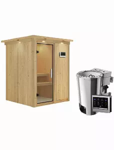 Sauna »Ogershof«, inkl. 3.6 kW Saunaofen mit externer Steuerung, für 3 Personen