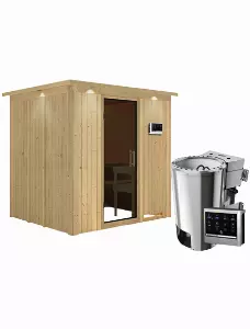 Sauna »Olai«, inkl. 3.6 kW Saunaofen mit externer Steuerung, für 3 Personen