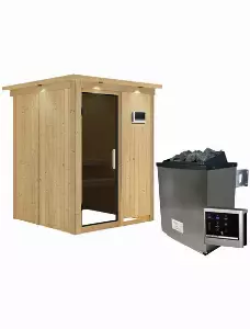 Sauna »Tallinn«, inkl. 9 kW Saunaofen mit externer Steuerung, für 3 Personen