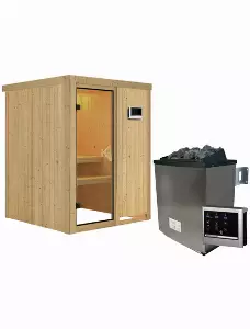 Sauna »Tallinn«, inkl. 9 kW Saunaofen mit externer Steuerung, für 3 Personen