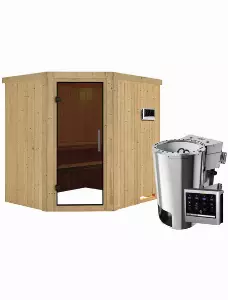 Sauna »Talsen«, inkl. 3.6 kW Saunaofen mit externer Steuerung, für 3 Personen