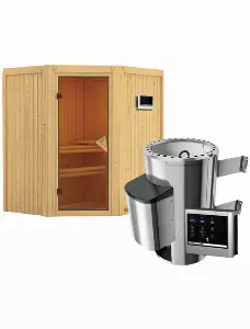 Sauna »Tuckum«, inkl. 3.6 kW Saunaofen mit externer Steuerung, für 3 Personen