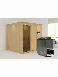 Sauna »Valga«, inkl. 9 kW Bio-Kombi-Saunaofen mit externer Steuerung, für 4 Personen