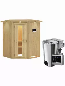 Sauna »Wolmar«, inkl. 3.6 kW Saunaofen mit externer Steuerung, für 3 Personen