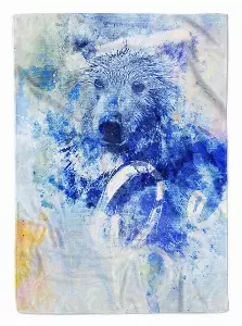 Sinus Art Handtücher »Handtuch Strandhandtuch Saunatuch Kuscheldecke SplashArt Tier Serie Kunstvoll Bear Motiv« (1-St), Handtuch