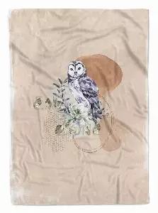 Sinus Art Handtücher »Handtuch Strandhandtuch Saunatuch Kuscheldecke Eule Blumen Wasserfarben Motiv Schön Kunstvoll D« (1-St), Handtuch