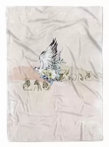 Sinus Art Handtücher »Handtuch Strandhandtuch Saunatuch Kuscheldecke Falke Blumen Aquarell Motiv Auffallend Kunstvoll« (1-St), Handtuch