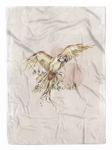 Sinus Art Handtücher »Handtuch Strandhandtuch Saunatuch Kuscheldecke Papagei Tropisch Aquarell Motiv Kunstvoll Duschh« (1-St), Handtuch