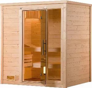 weka Sauna »Bergen«, (Set), 7,5 kW Bio-Ofen mit digitaler Steuerung