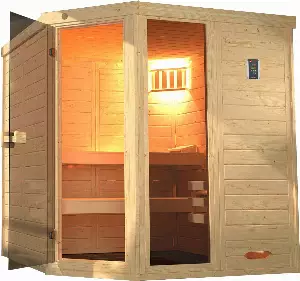 weka Sauna »Laukkala«, (Set), 7,5 kW Bio-Ofen mit digitaler Steuerung