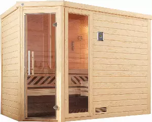 weka Sauna »Turku«, (Set), 7,5 kW Bio-Ofen mit digitaler Steuerung
