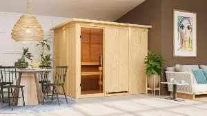 Wolff Sauna »Innensauna de luxe Xena«, BxTxH: 245 x 210 x 192 cm, 68 mm