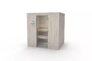 Helo Massivholz-Sauna Relax 5 191,9 x 160,4 x 203,5 cm, 8 kW GLO782281551