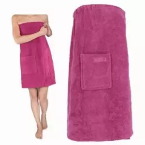 Mexx Wintermantel »MEXX Damen Sauna-Kilt weiches Baumwoll Frottee-Handtuch mit Klettverschluss MXZN0165W 183027 Bademode Beere« rosa