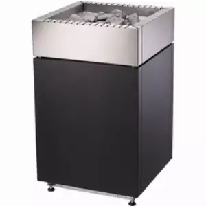 Sentiotec elektr. Saunaofen QUBE-105 | schwarz/edelstahl | 10,5 kW