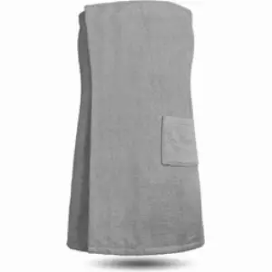 normani Saunatuch Saunakilt für Damen extra groß, Saunahandtuch extra breit (Größe XL-4XL) grau