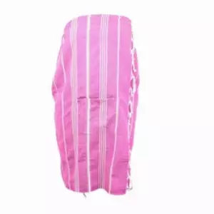 my Hamam Kilt Saunakilt für Damen, pink weiß, Langform, Baumwolle, Tasche, Klettverschluss, mit Gummibund & Klettverschluss rosa