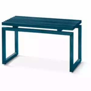 Sitzbank aus Massivholz - blau - Massivholz