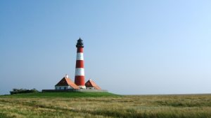 north sea, lighthouse, watt